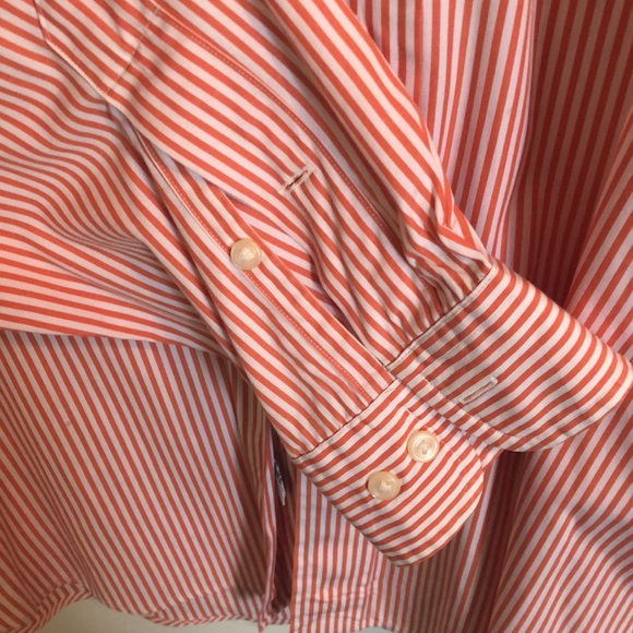 Ralph Lauren orange & white stripe mens button down XL - Picture 4 of 4